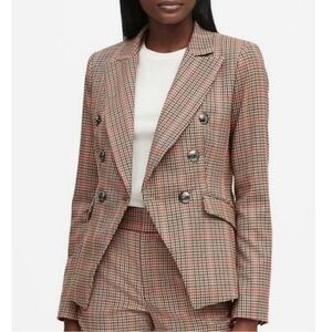 Banana Republic Double Breasted Houndstooth Blazer | Size 4